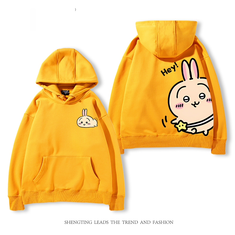 chiikawa 2024秋冬新款親子情侶裝薄絨款連帽衛衣