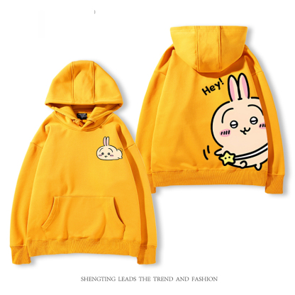 chiikawa 2024秋冬新款親子情侶裝薄絨款連帽衛衣