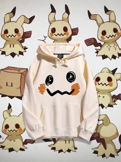 寶可夢謎擬Q聯名衛衣2023秋冬新款親子情侶裝薄絨款連帽衛衣