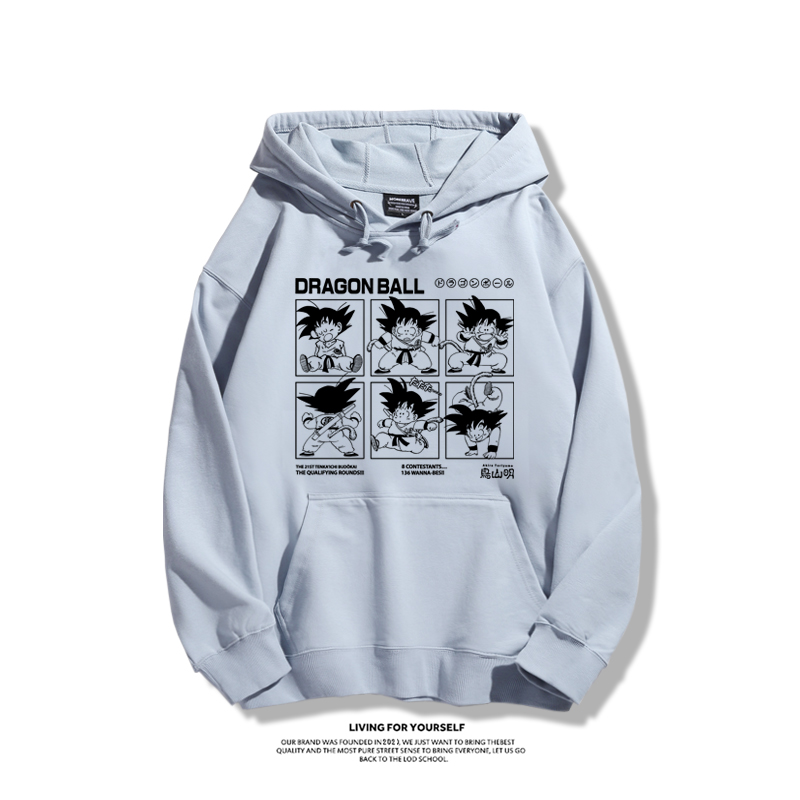 七龍珠聯名衛衣2023秋冬新款親子情侶裝薄絨款連帽衛衣