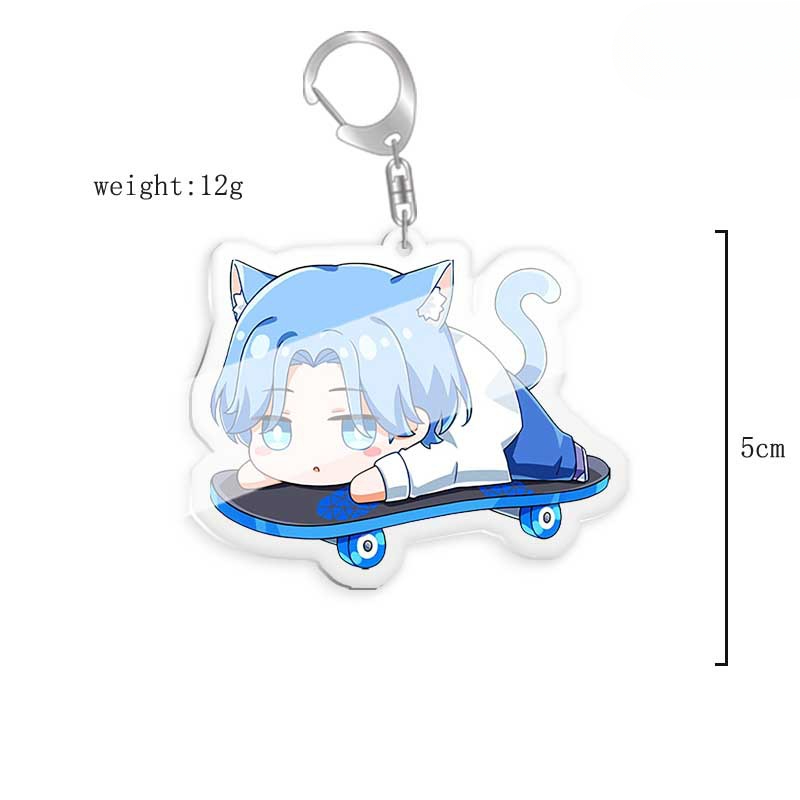 無限滑板喜屋武歷亞克力鑰匙扣掛飾雙面透明 【單買三件起送】