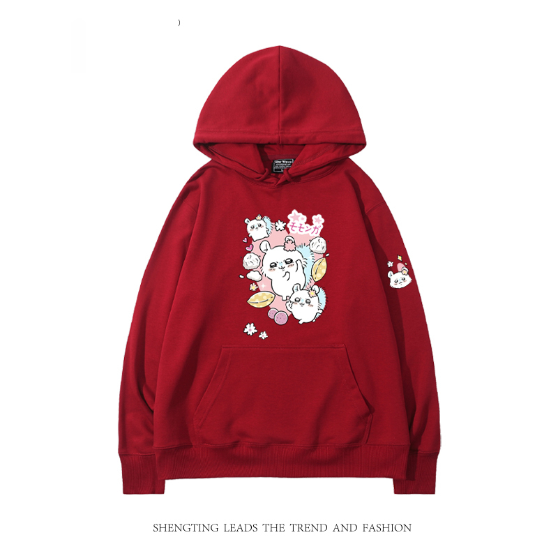 chiikawa 2024秋冬新款親子情侶裝薄絨款連帽衛衣