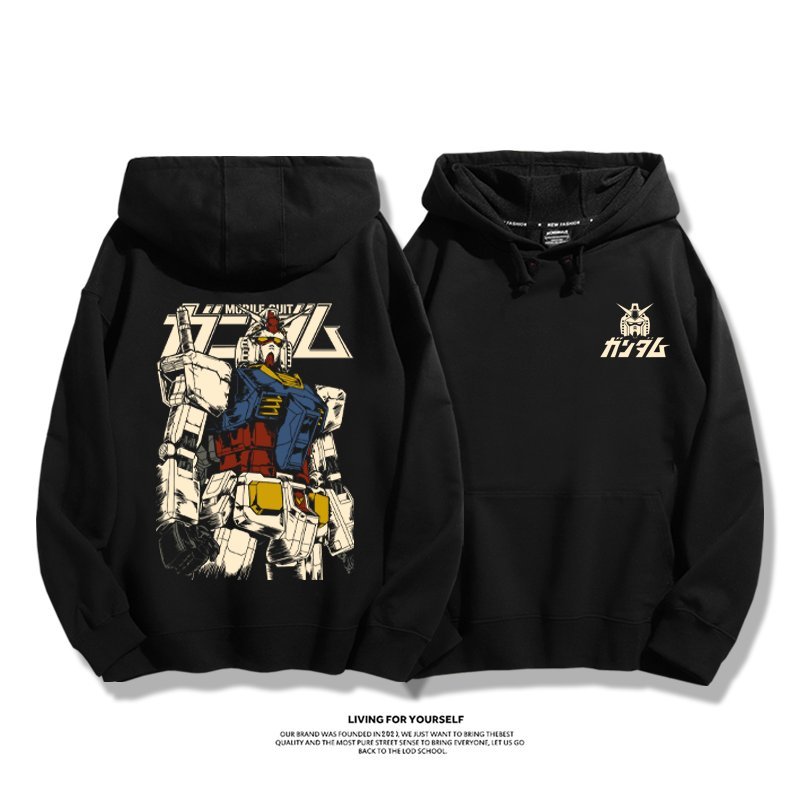 機動戰士高達 聯名衛衣2024秋冬新款親子情侶裝薄絨款連帽衛衣