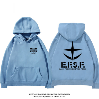 機動戰士高達扎古吉翁 聯名衛衣2024秋冬新款親子情侶裝薄絨款連帽衛衣