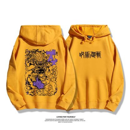 咒術迴戰聯名衛衣2023秋冬新款親子情侶裝薄絨款連帽衛衣