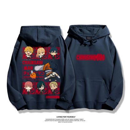 鏈鋸人新款 親子情侶男女款連帽衛衣