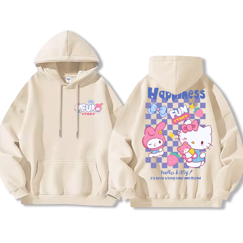 HelloKitty新款 寬鬆百搭 秋冬款 寬鬆連帽衛衣