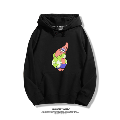 派大星聯名衛衣2024秋冬新款親子情侶裝薄絨款連帽衛衣