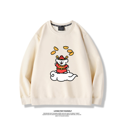 線條小狗2023親子情侶裝 圓領長袖