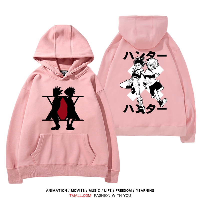 全職獵人 聯名衛衣2024秋冬新款親子情侶裝薄絨款連帽衛衣