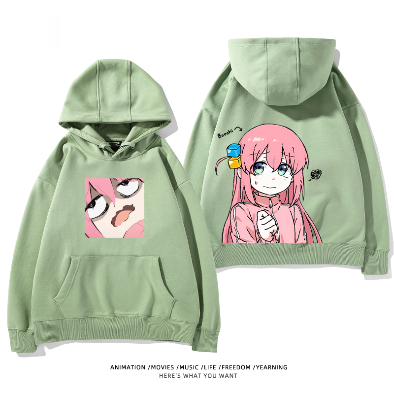 孤獨搖滾 聯名衛衣2024秋冬新款親子情侶裝薄絨款連帽衛衣