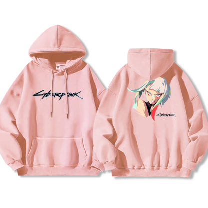 賽博朋克 聯名衛衣2024秋冬新款親子情侶裝薄絨款連帽衛衣