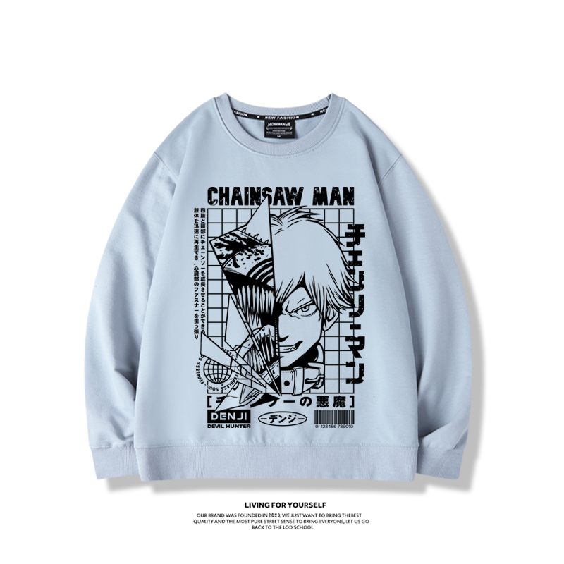 鏈鋸人電次2023親子情侶裝 圓領長袖