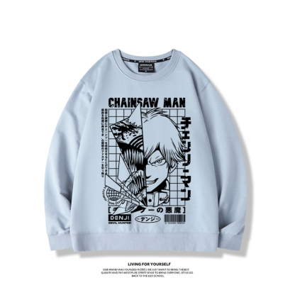 鏈鋸人電次2023親子情侶裝 圓領長袖