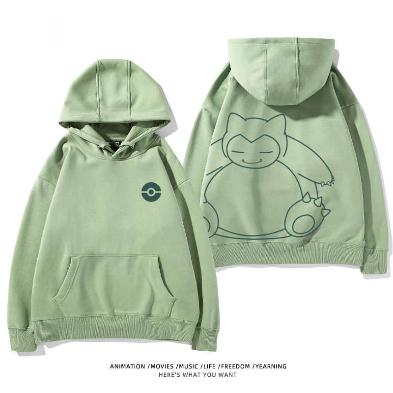 寶可夢 聯名衛衣2024秋冬新款親子情侶裝薄絨款連帽衛衣