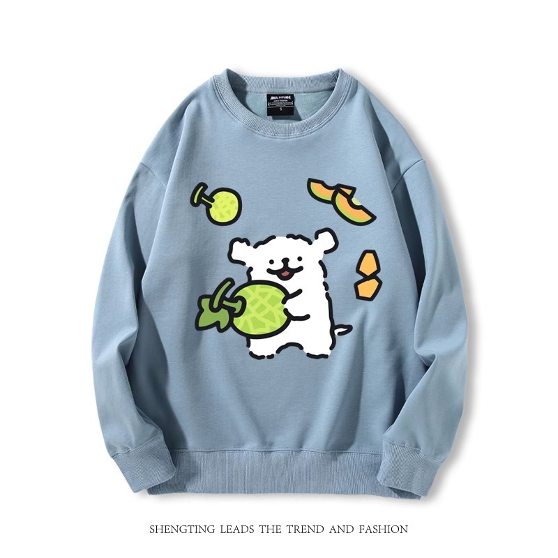 線條小狗 2024親子情侶裝 圓領長袖