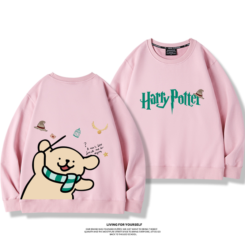 線條小狗2023親子情侶裝 圓領長袖