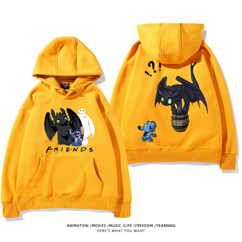 馴龍高手 聯名衛衣2024秋冬新款親子情侶裝薄絨款連帽衛衣