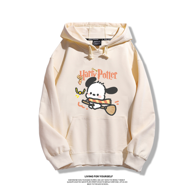 哈利波特聯名帕恰狗2023秋冬新款親子情侶裝薄絨款連帽衛衣