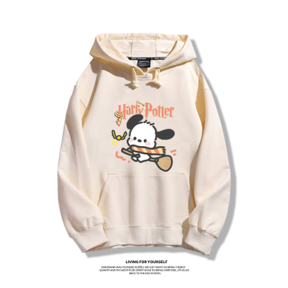 哈利波特聯名帕恰狗2023秋冬新款親子情侶裝薄絨款連帽衛衣
