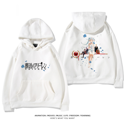 葬送的芙莉蓮 2024秋冬新款親子情侶裝薄絨款連帽衛衣