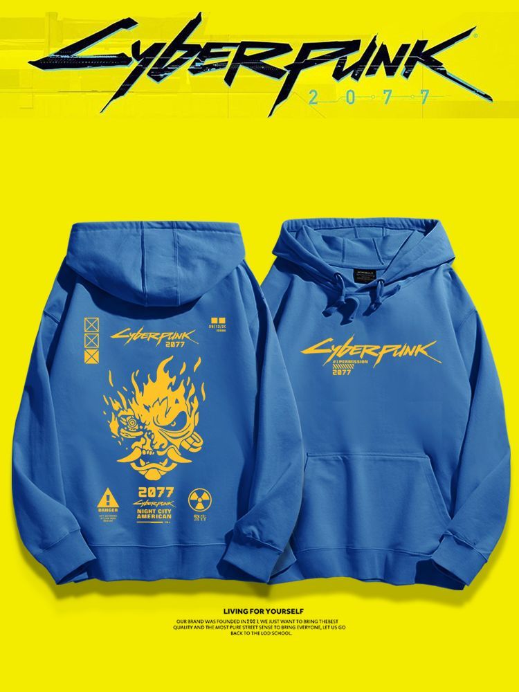 電馭叛客2077聯名衛衣2025秋冬新款親子情侶裝連帽衛衣
