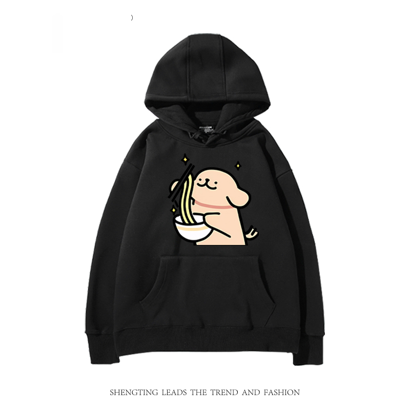 線條小狗 聯名衛衣2024秋冬新款親子情侶裝薄絨款連帽衛衣