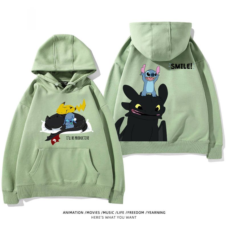 馴龍高手 聯名衛衣2024秋冬新款親子情侶裝薄絨款連帽衛衣