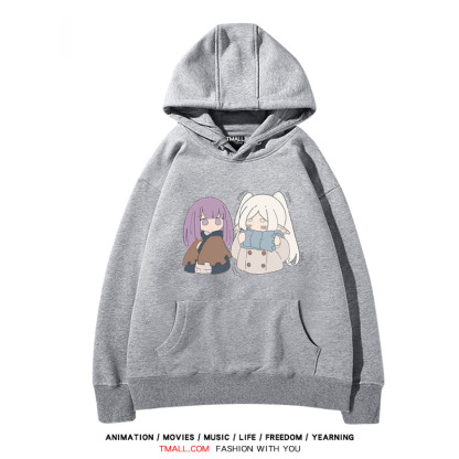 葬送的芙莉蓮 聯名衛衣2024秋冬新款親子情侶裝薄絨款連帽衛衣