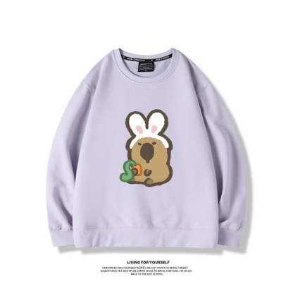 卡皮巴拉水豚2024親子情侶裝 圓領長袖