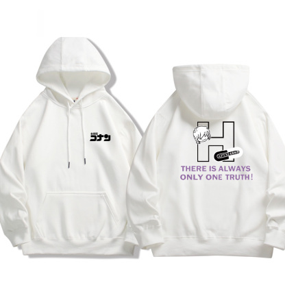 名偵探柯南 2024秋冬新款親子情侶裝薄絨款連帽衛衣