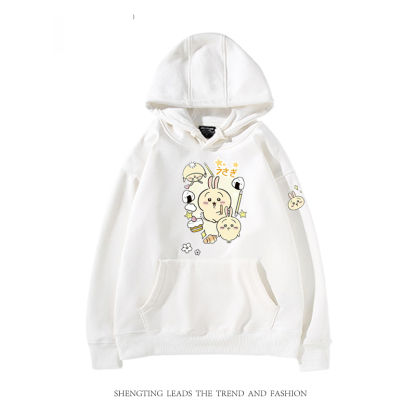 chiikawa 2024秋冬新款親子情侶裝薄絨款連帽衛衣