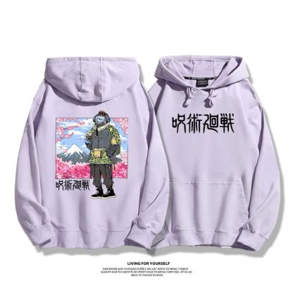 咒術迴戰聯名衛衣2023秋冬新款親子情侶裝薄絨款連帽衛衣