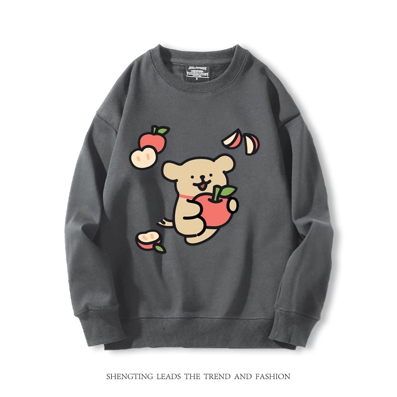 線條小狗 2024親子情侶裝 圓領長袖