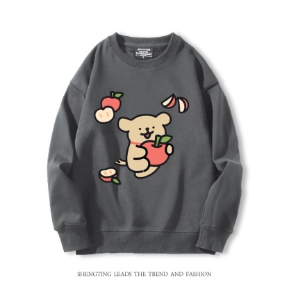 線條小狗 2024親子情侶裝 圓領長袖