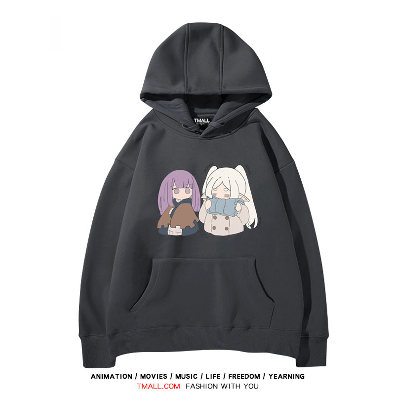 葬送的芙莉蓮 聯名衛衣2024秋冬新款親子情侶裝薄絨款連帽衛衣