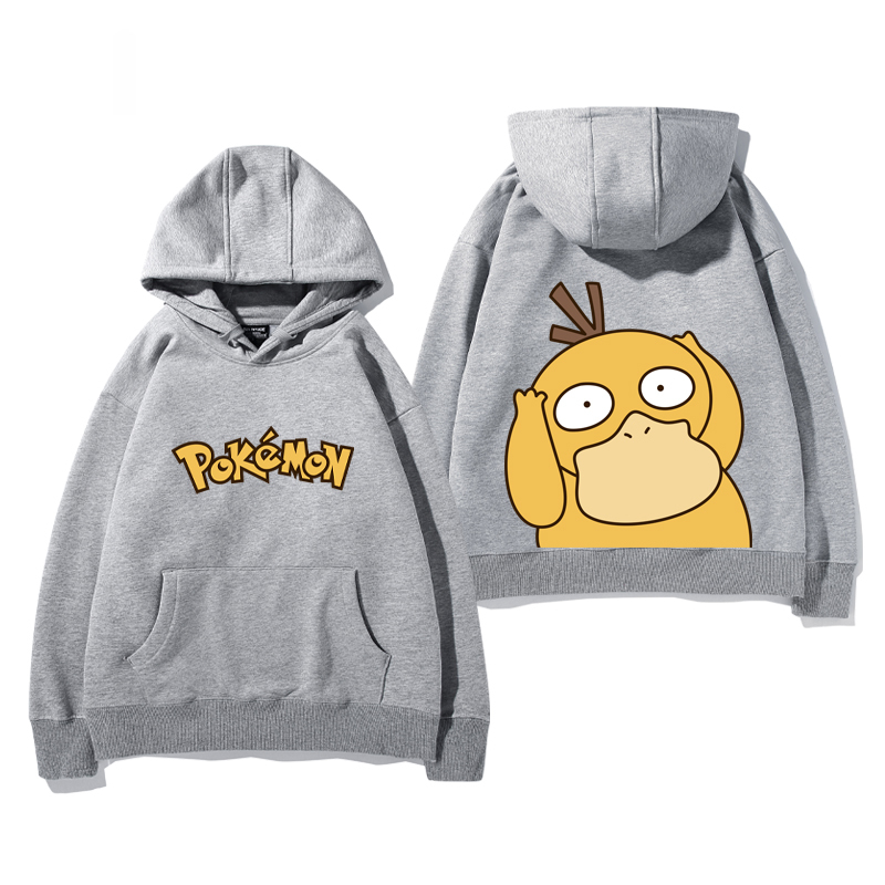 精靈寶可夢可達鴨 衛衣2025秋冬新款親子情侶裝連帽衛衣