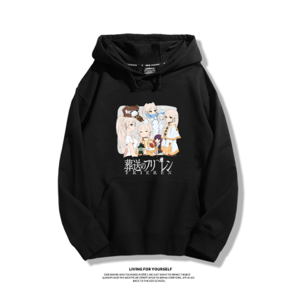 葬送的芙莉蓮聯名衛衣2023秋冬新款親子情侶裝薄絨款連帽衛衣