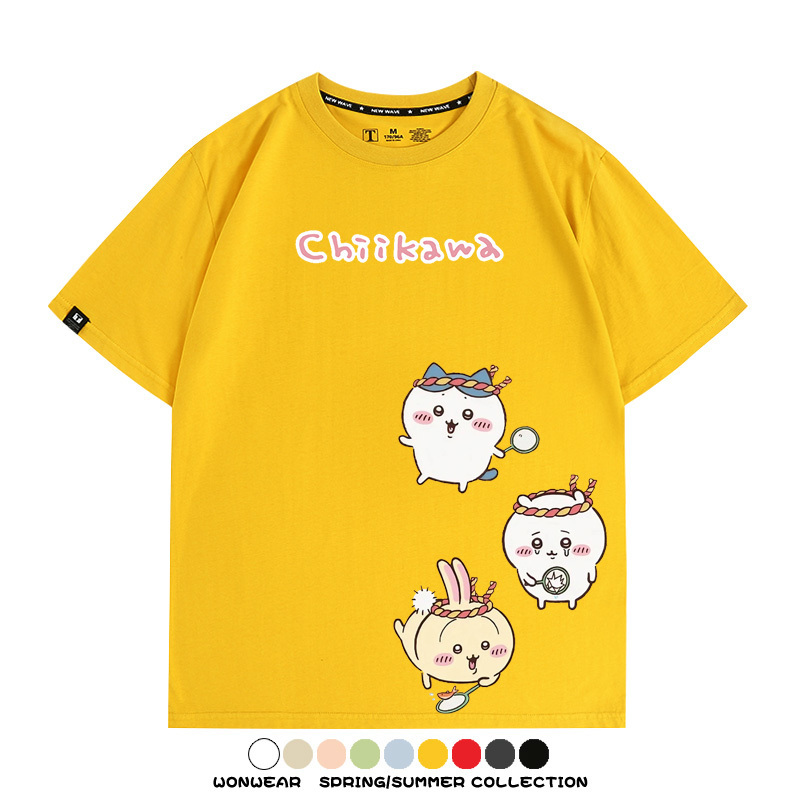 Chiikawa吉伊卡哇烏薩奇寶寶 親子情侶裝寬鬆短袖T