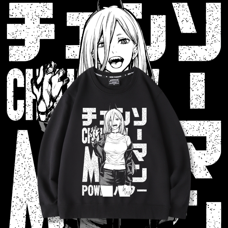 鏈鋸人帕瓦2023親子情侶裝 圓領長袖