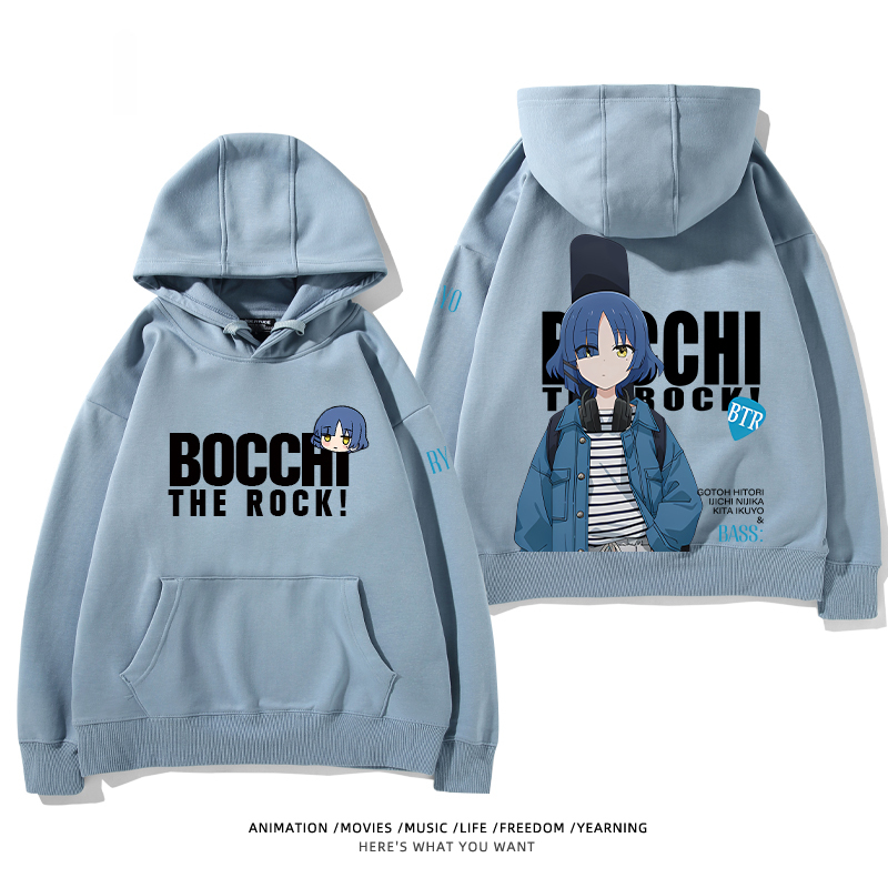 孤獨搖滾 聯名衛衣2024秋冬新款親子情侶裝薄絨款連帽衛衣