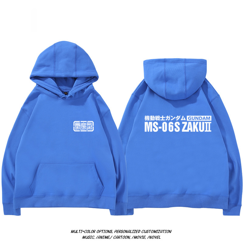 機動戰士高達扎古吉翁 聯名衛衣2024秋冬新款親子情侶裝薄絨款連帽衛衣
