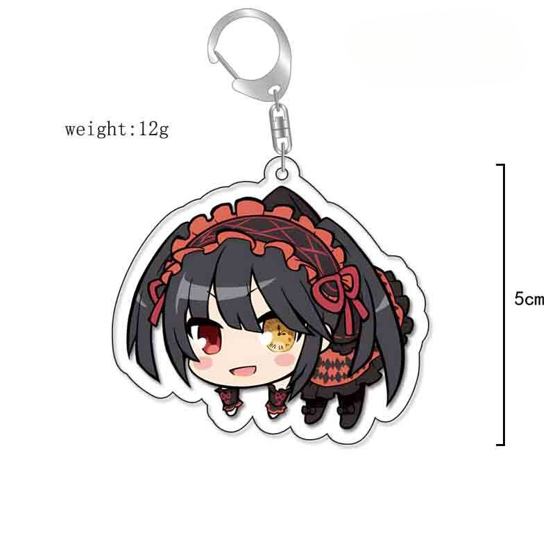 約會大作戰時崎狂三五河琴裏夜刀神天香四糸乃二亞亞力克鑰匙扣 掛飾【單買三件起送】