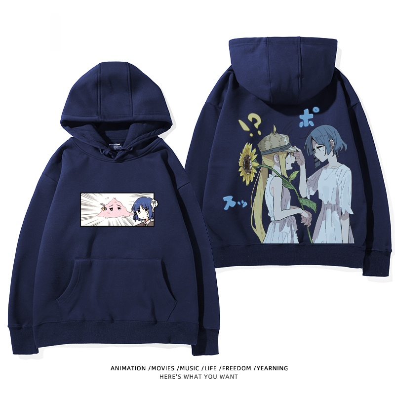 孤獨搖滾 聯名衛衣2024秋冬新款親子情侶裝薄絨款連帽衛衣