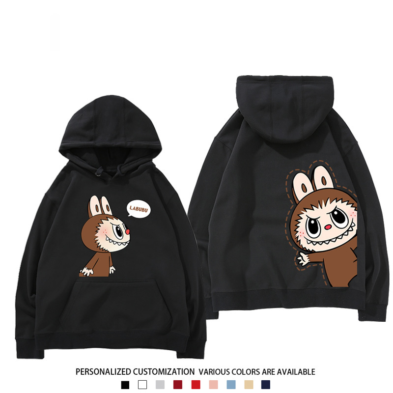 labubu新款 寬鬆百搭 秋冬款 寬鬆連帽衛衣