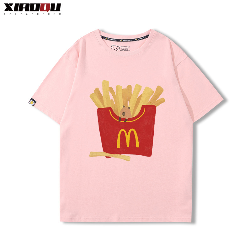 卡皮巴拉 2024親子情侶男女同款 純棉T恤