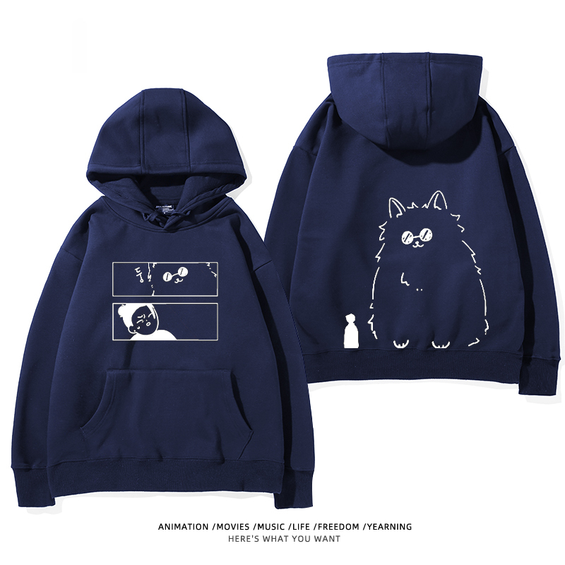 咒術迴戰聯名衛衣2024秋冬新款親子情侶裝薄絨款連帽衛衣