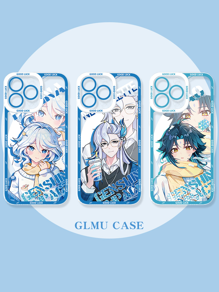 蘋果 系列冬日原神天使眼透明防摔軟殼