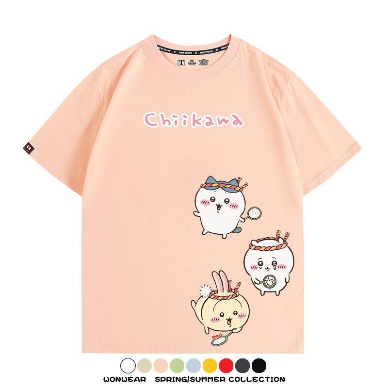 Chiikawa吉伊卡哇烏薩奇寶寶 親子情侶裝寬鬆短袖T