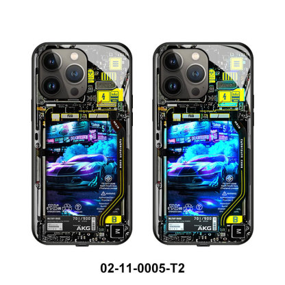 蘋果 系列賽博朋克來電閃智能發光手機殼